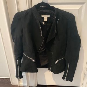 Black suede jacket